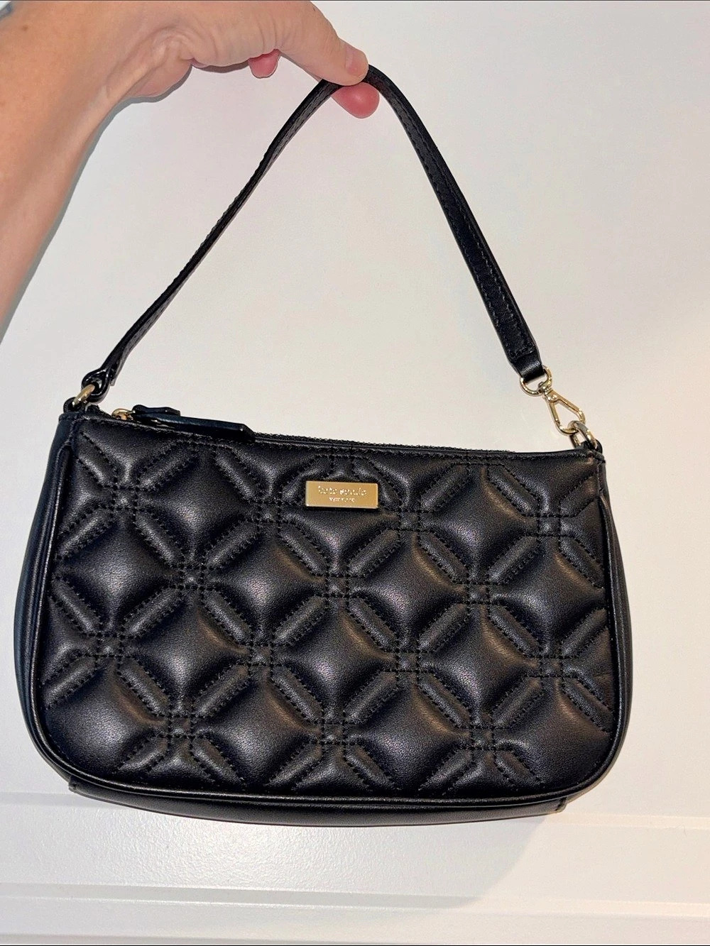 kate spade black Quilted Wristlet or Shoulder Bag